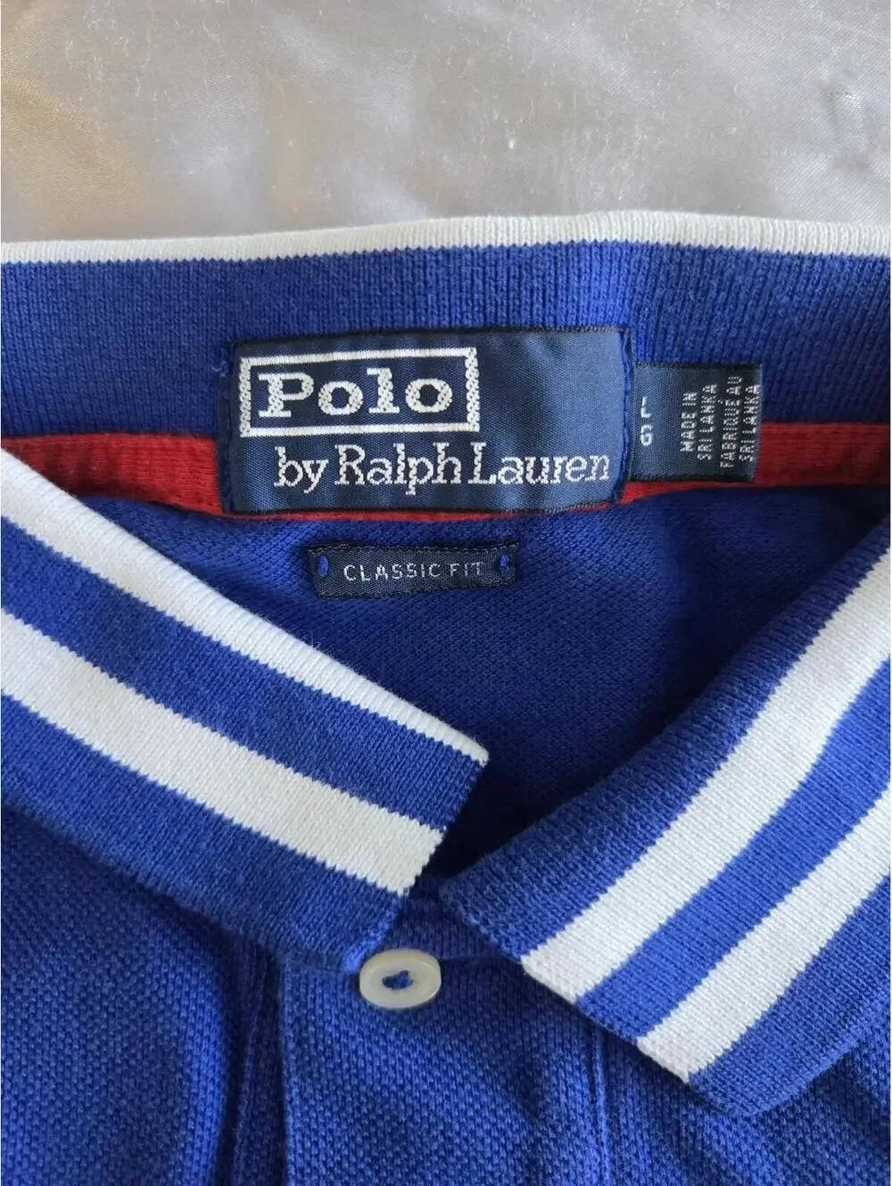 Polo Ralph Lauren MLB Collection Chicago Cubs Polo T-Shirt Blue Short Sleeve L